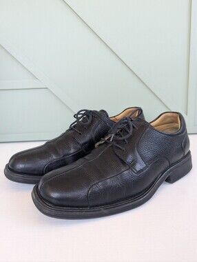 Belvedere  Classic Black Leather Lace-Up Derby Shoes for Men